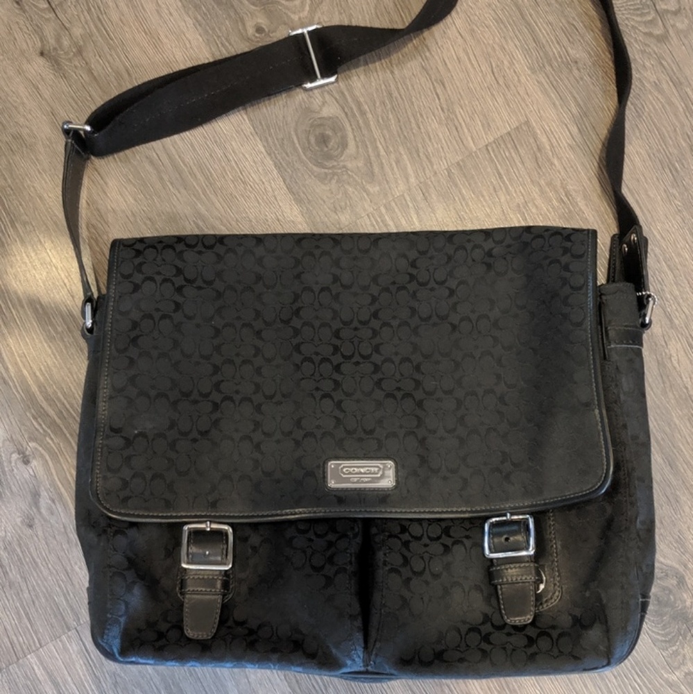 Black Coach Computer Bag